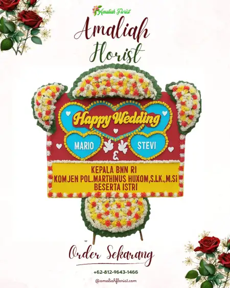 Papan Bunga Pernikahan Waropen Bawah